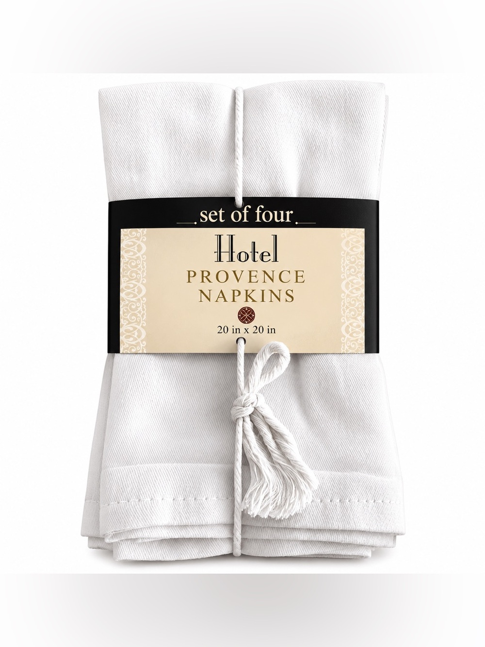 Hotel / Restaurant Quality Cotton Blend Solid White Napkins 20” X 20” (Set 8)